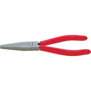 Snipe nose pliers with flat jaws and plastic covered handle type 5160